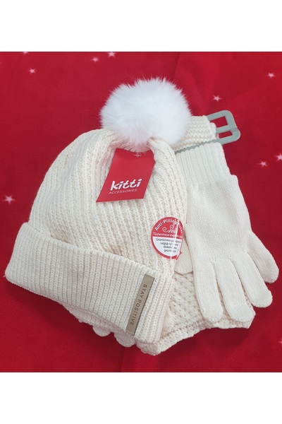 Kitti KITTI SCARF BEANIE GLOVES SET 9-15 YEARS GIRL WITH FLEECE INSIDE