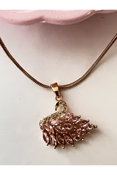 Birtılsım Pink Swan Necklace