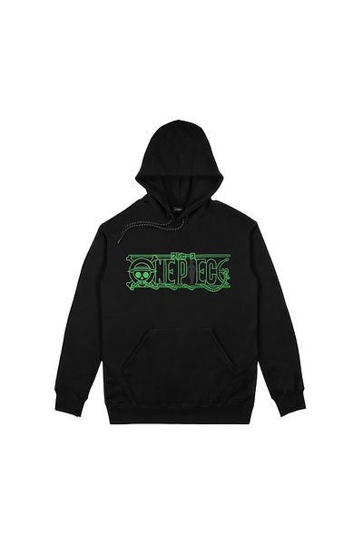 Orijin Tekstil Черен суитчър с качулка One Piece Roronoa Zoro отпред и отзад
