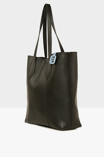 Bagmori Black Women's Stitched Drop Strap Tote Bag M000008122