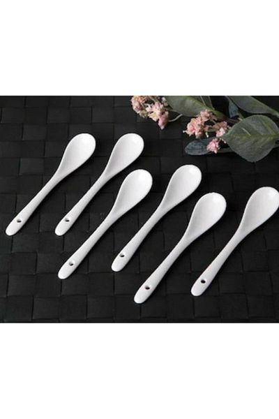 bombidibom Porcelain Set of 6 Spoons - Tea Coffee Sugar Spoon Set