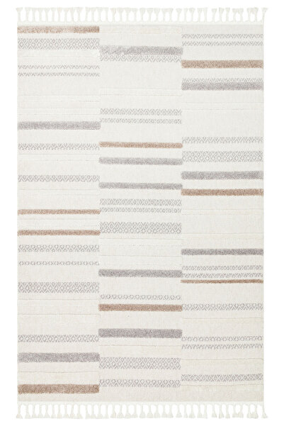 Eko Halı Terazzo TRZ 01 White Grey Hav Toz Vermez Etnik Modern Desenlere Sahi...