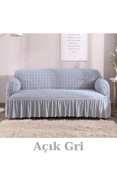 FurkanTicaret 3-Piece Elastic and Flexible Wrap Fabric Sofa and Sofa Set