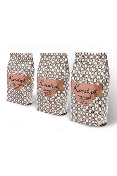 KOCATEPE KAHVE Kocatepe Turkish Coffee 500 gr Foil 3 Pack