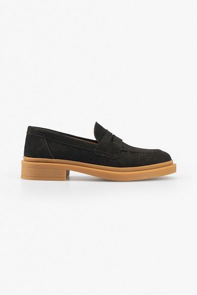 NİŞANTAŞI SHOES Falcon Black Suede Low Heeled Women's Shoes