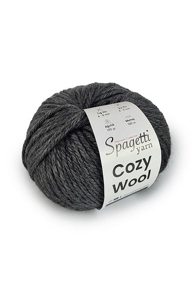 Spagettiyarn Απαλό Πλεκτό Νήμα Ανθρακί Γκρι Μαλλί
