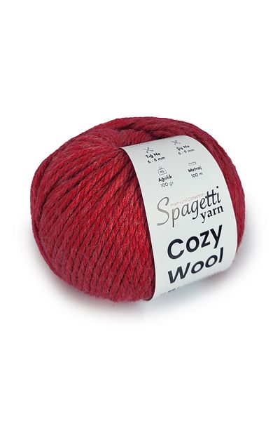 Spagettiyarn Cozy Wool Red Hand Knitting Yarn