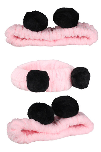 Toyaş Ροζ μαύρο βελούδινο κορδόνι μακιγιάζ με βελούδινο κορδόνι για τα μαλλιά