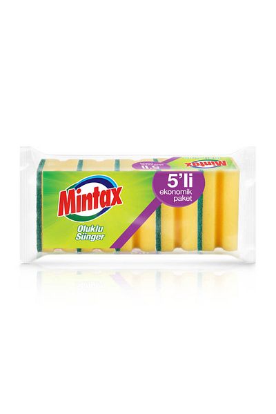 Mintax Set of 5 Corrugated Sponges - 3 Pieces