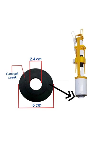 RSCONVERTER GÖMME REZERVUAR KUMANDA PANELLERİ Serel Gömme Rezervuar Boşaltma Gurubu Contası 6, Cm Dış Çap 2,4 Cm İç Çap 1 Adet