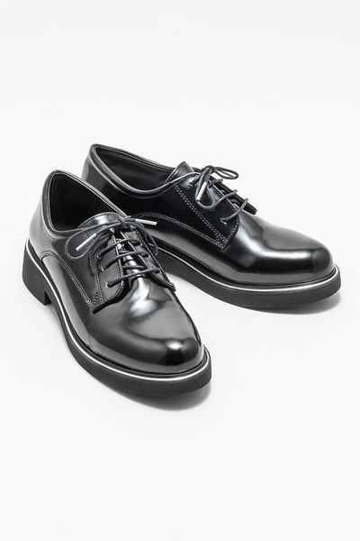 Elle Shoes Women's Black Oxford