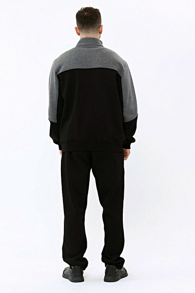 Marco Ferry Black Men's 3 Thread Rose Gold Winter Plus Size Tracksuit 5206s