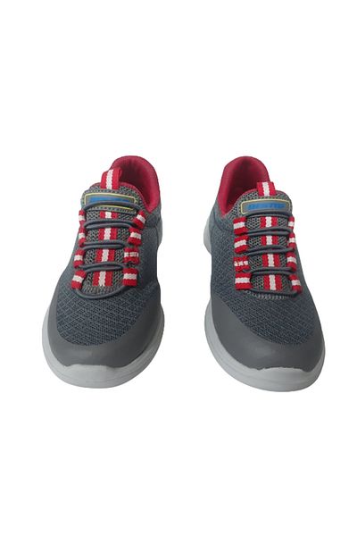 Best Of Boys' Smoked-Red Figured Lycra Elastic Ultra Light Sports Shoes