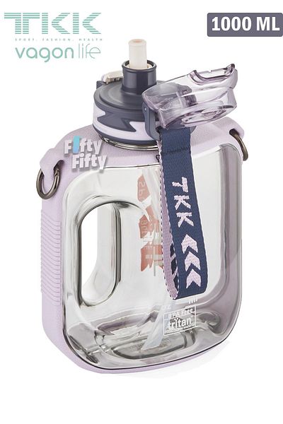 Vagonlife Tkk 1000 ml - Bpa Free Hanging Water Bottle with Dual Use Straw Fftkk1022-1000