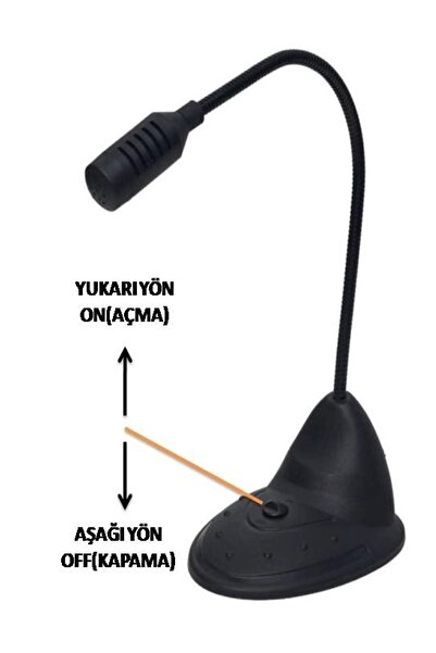 HADRON Yin Wei Siyah Mikrofon Masaüstü Pc Laptop Bilgisayar Uyumlu Aç-kapa Mikrofon Ywz001m 3.5mm Stereo