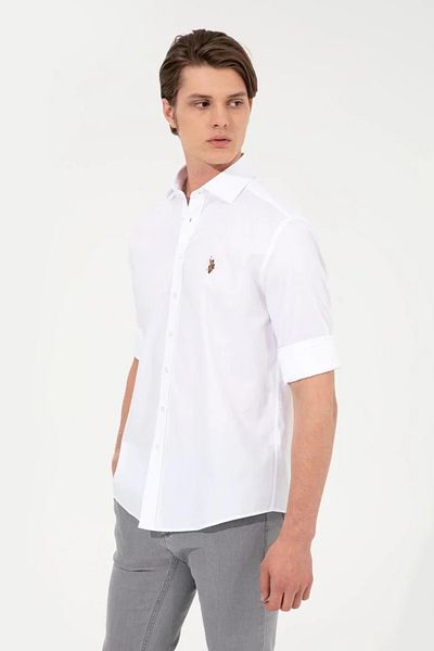 U.S. Polo Assn. Ανδρικό λευκό πουκάμισο