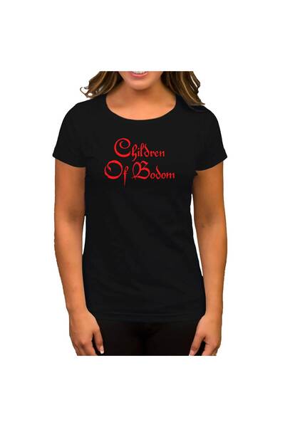 Anonim Moda Tricou negru pentru femei Children Of Bodom Text