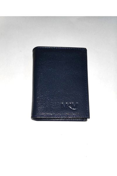 firdevsi hobi real leather vertical transparent card holder wallet