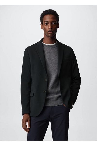 MANGO Man Blazer din bumbac turnat