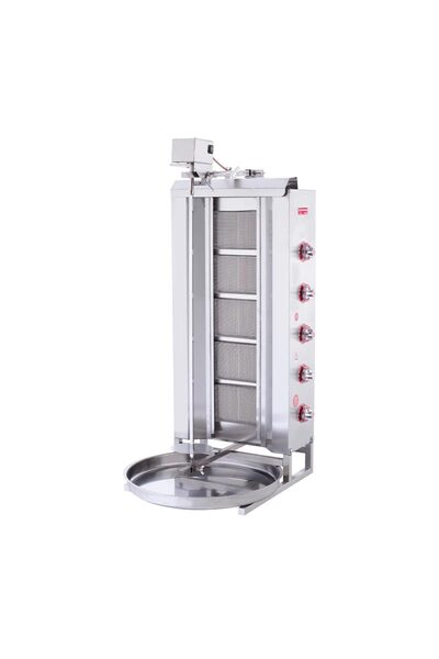 Silverinox Üstten Motorlu 4 Radyanlı Doğalgazlı Döner Ocağı