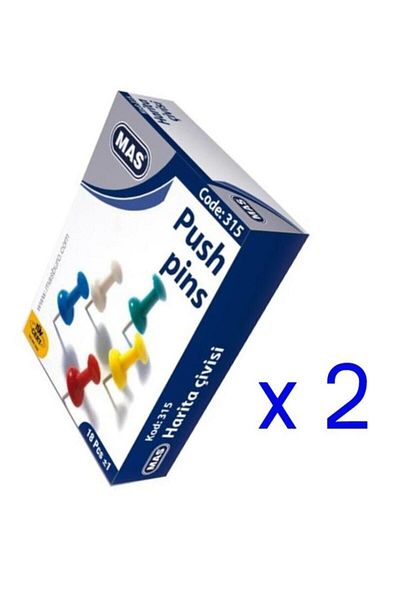Mas Colorful Map Nail Cylindrical Code: 315 2 Pack