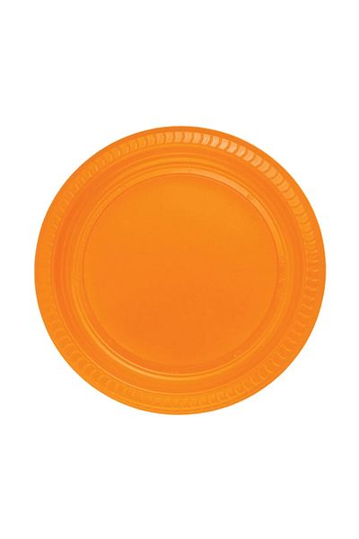 party mix 22cm Orange Plastic Plate - 25 Birthday Party Plates