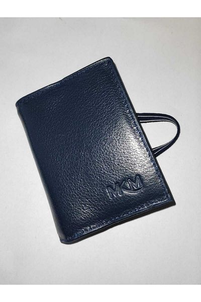firdevsi hobi real leather transparent card holder wallet with vertical rubber housing