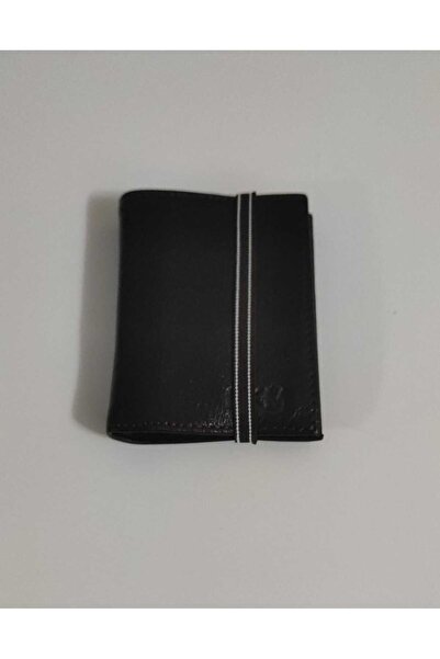 firdevsi hobi Πορτοφόλι με διαφανή θήκη για κάρτες από γνήσιο δέρμα με κάθετο κάλυμμα από καουτσούκ