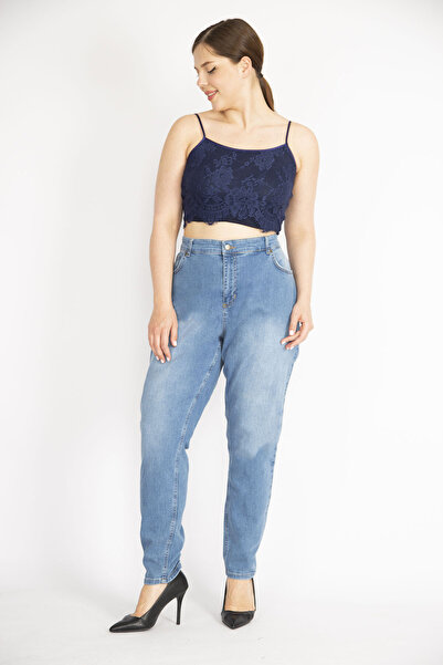 Şans Blugi cu 5 buzunare din Lycra, albastru, mărime mare, 65N36990