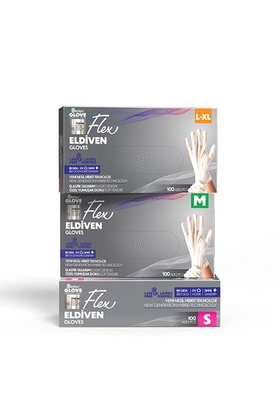 Reflex Flex Eldiven Flex White Powder-Free Gloves 500 Pcs (5*100) Size S