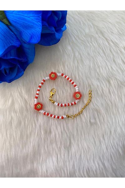 Beykan Fimo Beaded Anklet Smıle