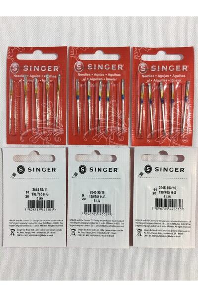 SİNGER Ev Tipi Makinelere Uygun No 12-14-16 Dikiş Makinesi Iğnesi 3'lü Seti Standart Dikiş 2020