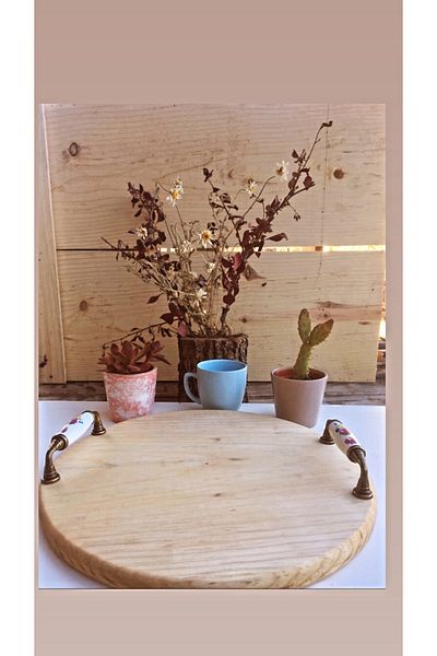 Ahşap Spruce Tray 28 cm