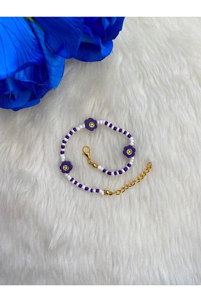 Beykan Bead Anklet Smile Fimo