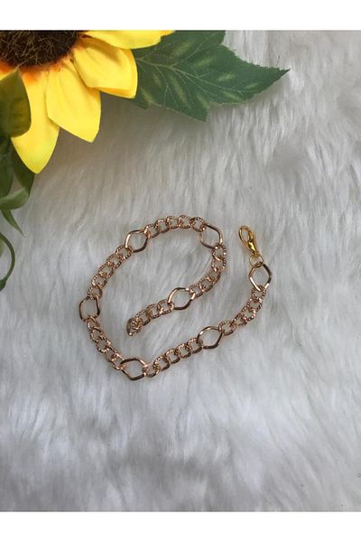 Beykan Women's Yellow Anklet Love Chain