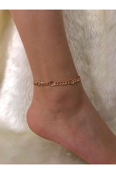 Beykan Women's Yellow Anklet Love Chain
