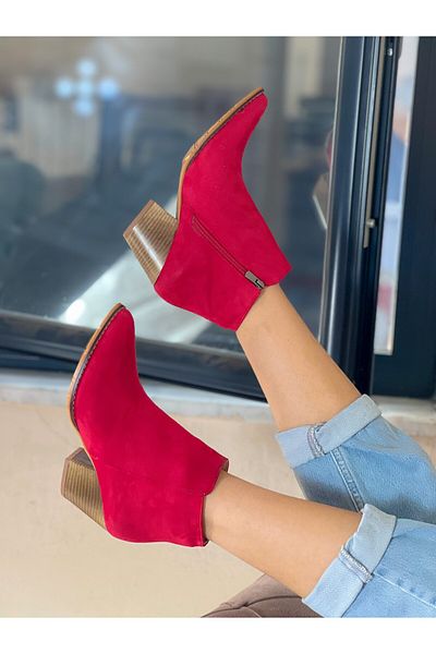 irmona ΜΙΝΙ ΜΠΟΤΑΚΙΑ DALİDA RED SUEDE DALLAS WESTERN