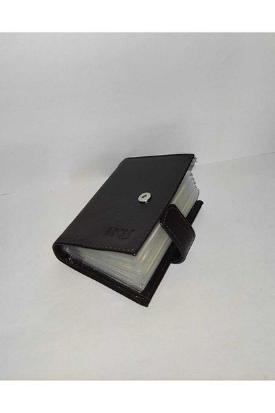 firdevsi hobi Mkm Genuine Leather Wallet with Transparent Card Holder Vertical Model