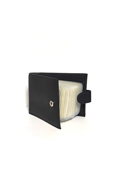 firdevsi hobi Mkm Genuine Leather Wallet with Transparent Card Holder Horizontal Model