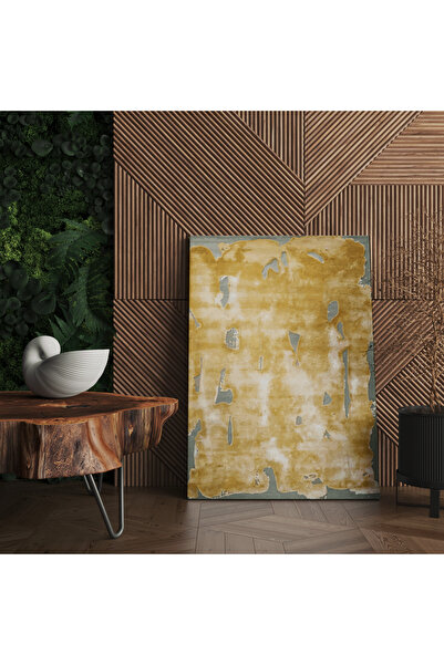 RUGSMODERN Kanvas Tablo Soyut Hardal Renk