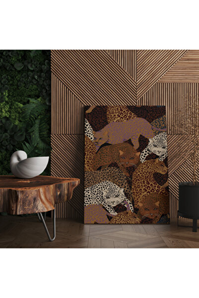RUGSMODERN Kanvas Tablo Leopar Temalı