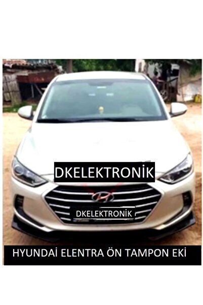 DKELEKTRONİK Hyundai Elantra Ön Tampon Eki Body Kit Karlık 3 Parça Lip Siyah
