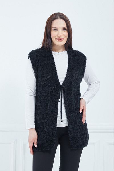 Fresh&Moda Women's Black Soft Bridal Vest