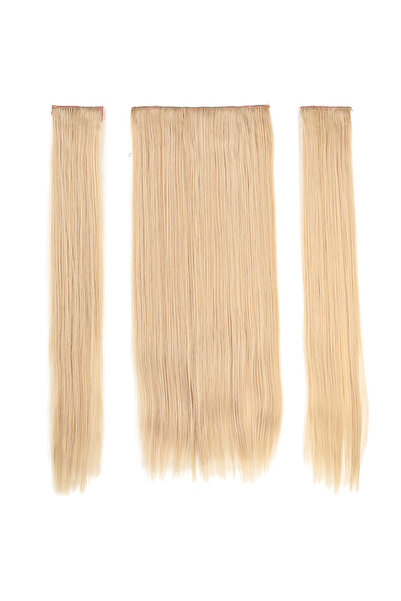 Marpessa Fiber Sentetik Düz Yarım Ay + 2 Yan Çıt Çıt - Balköpüğü Beyaz Platin...