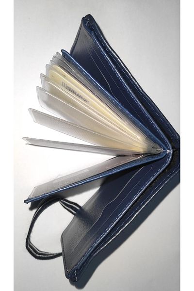 firdevsi hobi leather look horizontal rubber card holder wallet