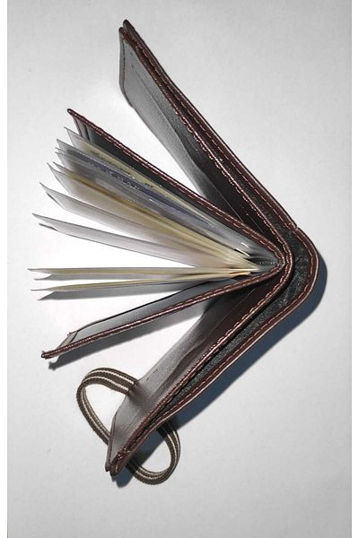 firdevsi hobi leather look horizontal rubber card holder wallet