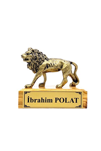 hediye arıları Kişiye Özel Tasarım Ahşap Kaideli Aslan Heykeli - Aslan Biblosu