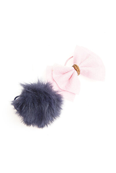 Crazy Kids Baby Girl Felt Bow and Plush Rubber 2-Piece Buckle