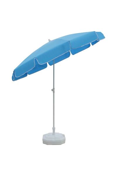 ODS Turkuaz Plaj Şemsiyesi 200 Cm Çap 10 Telli 20lt Bidonlu Taşıma Çantası He...