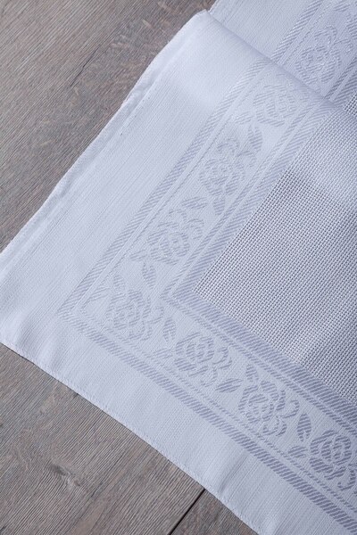 sarra Набір з 3-х килимків з бахромою з мережива - білий